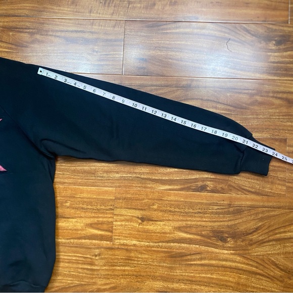 Vintage Women's Jerzees Black Quilted Star Crew Sweatshirt Size XL Cottagecore - Picture 16 of 16